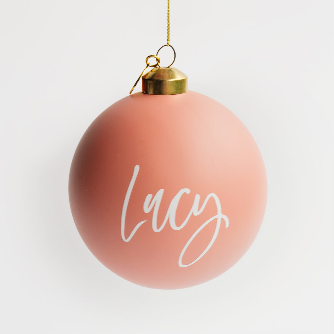 Personalized Bauble | Blush Peach