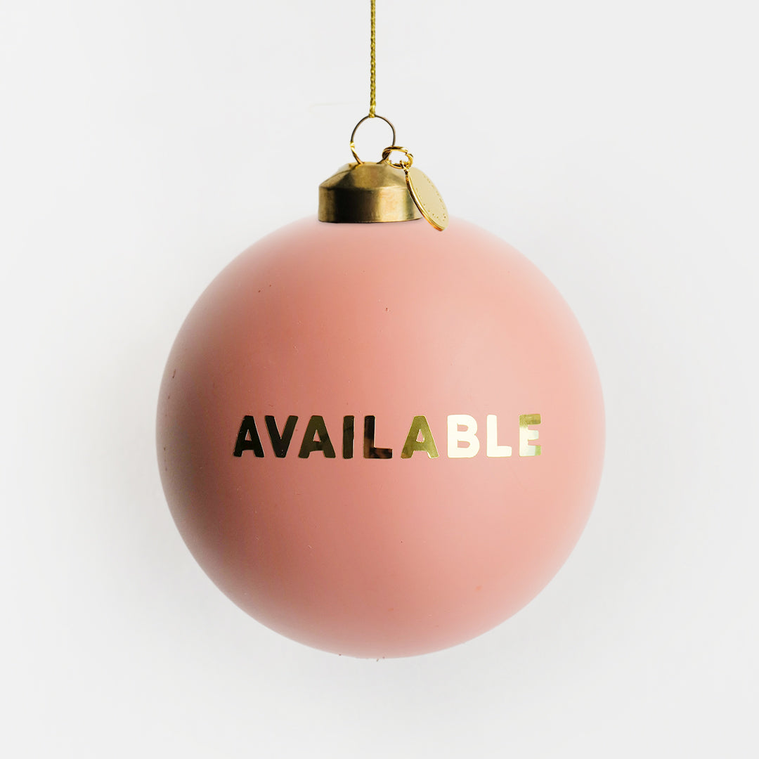 Personalized Bauble | Blush Peach