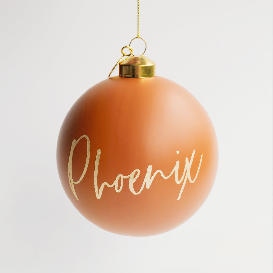 personalized caramel bauble