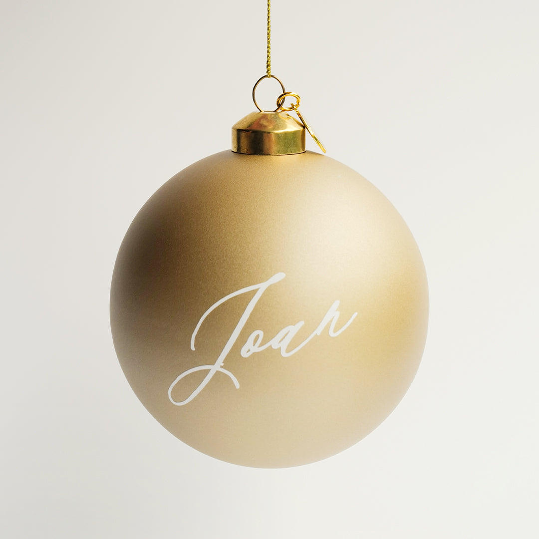 Personalized Bauble | Matte Champagne