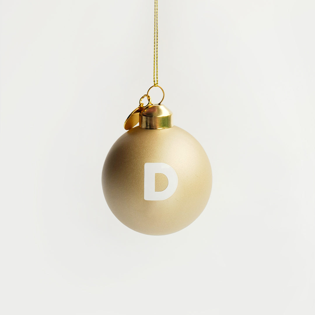 personalized mini gold bauble