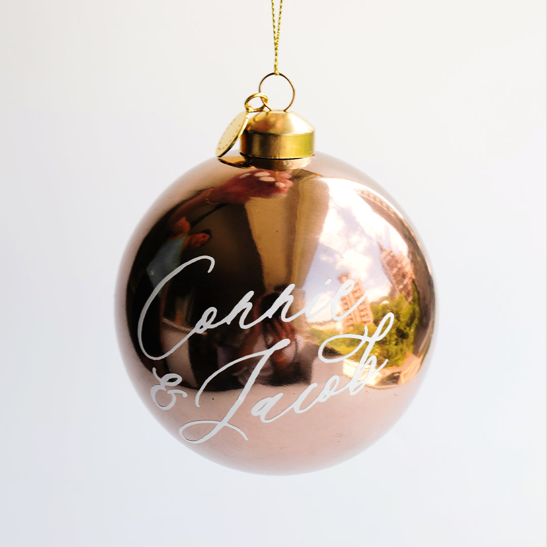 personalized brown bauble