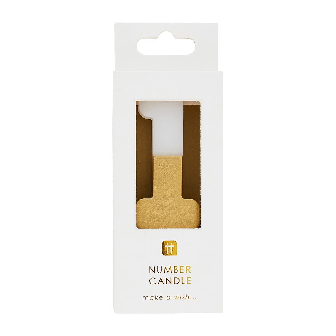 Gold & White Number Candles