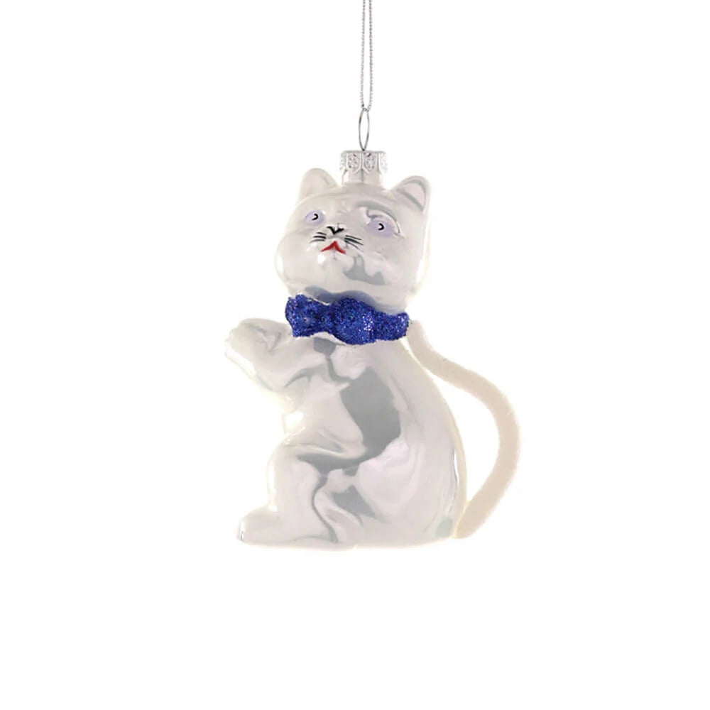 Cat Teapot Glass Ornament