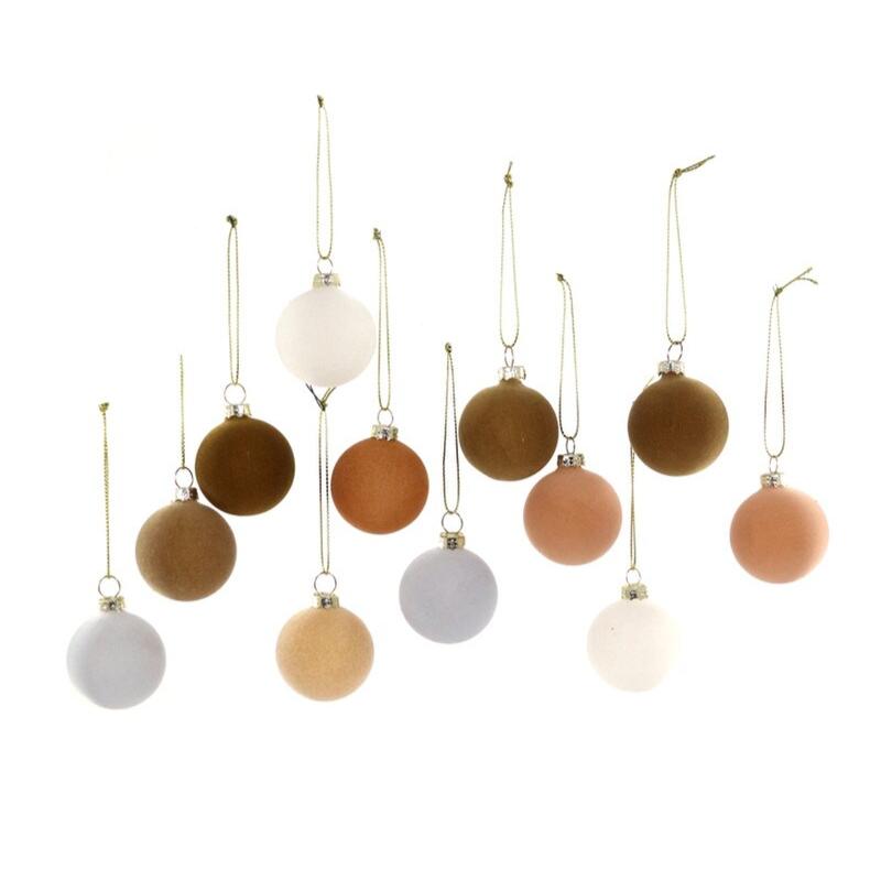 Cody Foster Crushed Velvet Small Neutral Ornament