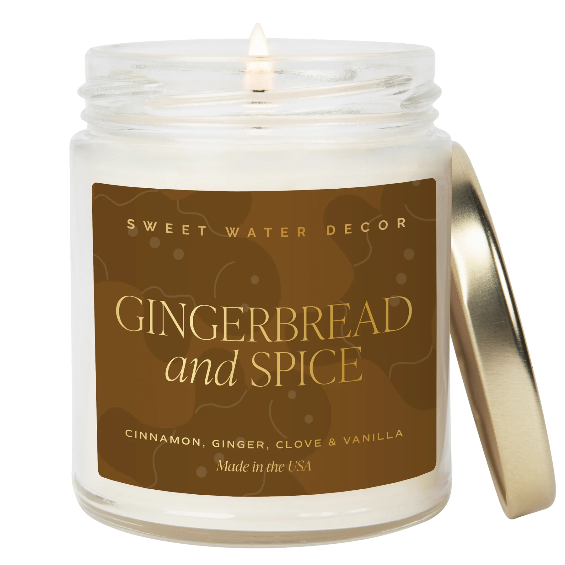 Gingerbread and Spice Soy 9 oz Candle | Sweet Water Decor