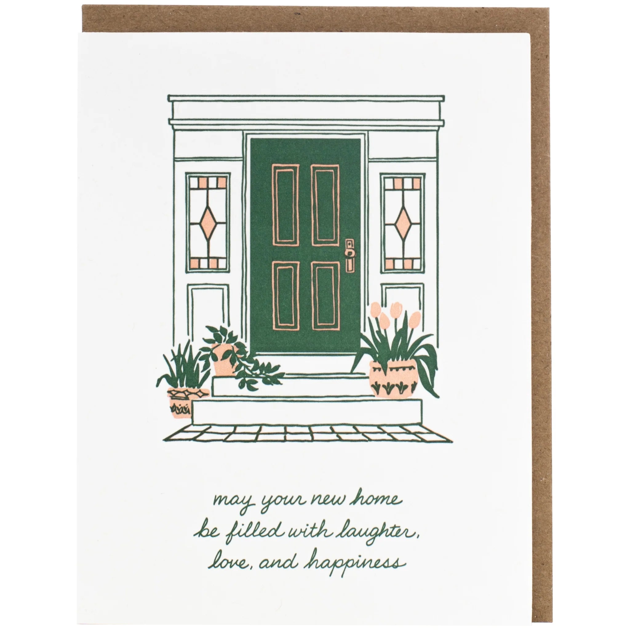 Green Door New Home 新居祝賀卡片