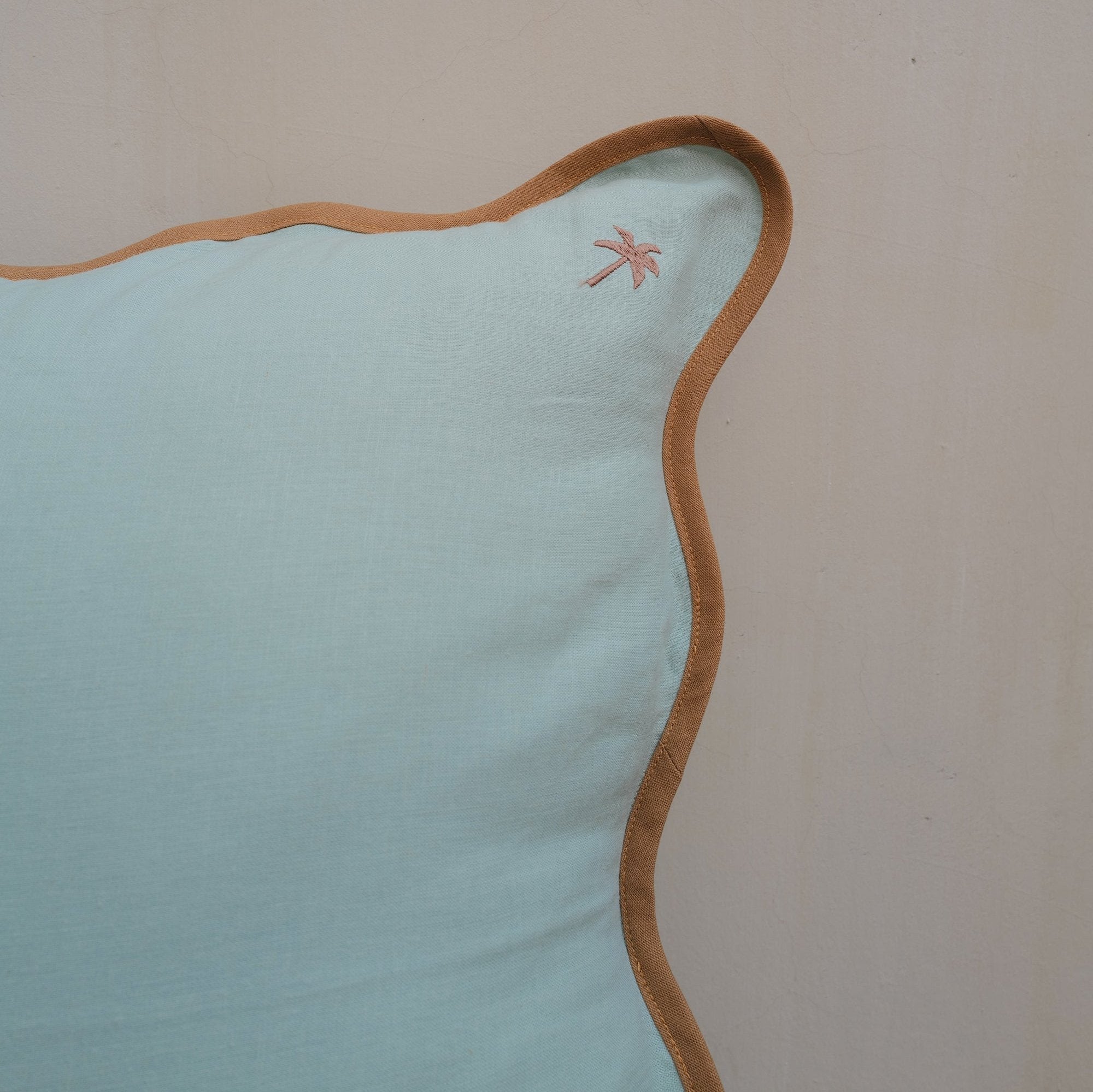 Palm Tree Linen Cushion Cover