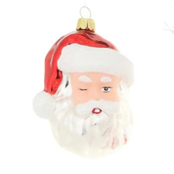 Santa Glass Ornament