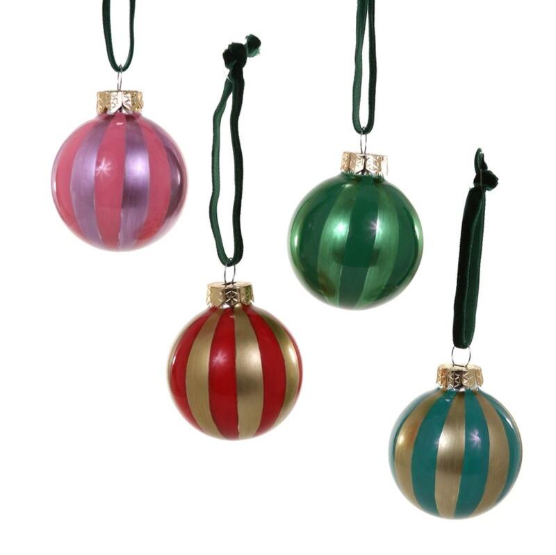 Cody Foster Striped Metallic Traditional Ornament