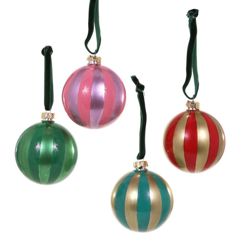 Cody Foster Striped Metallic Traditional Ornament