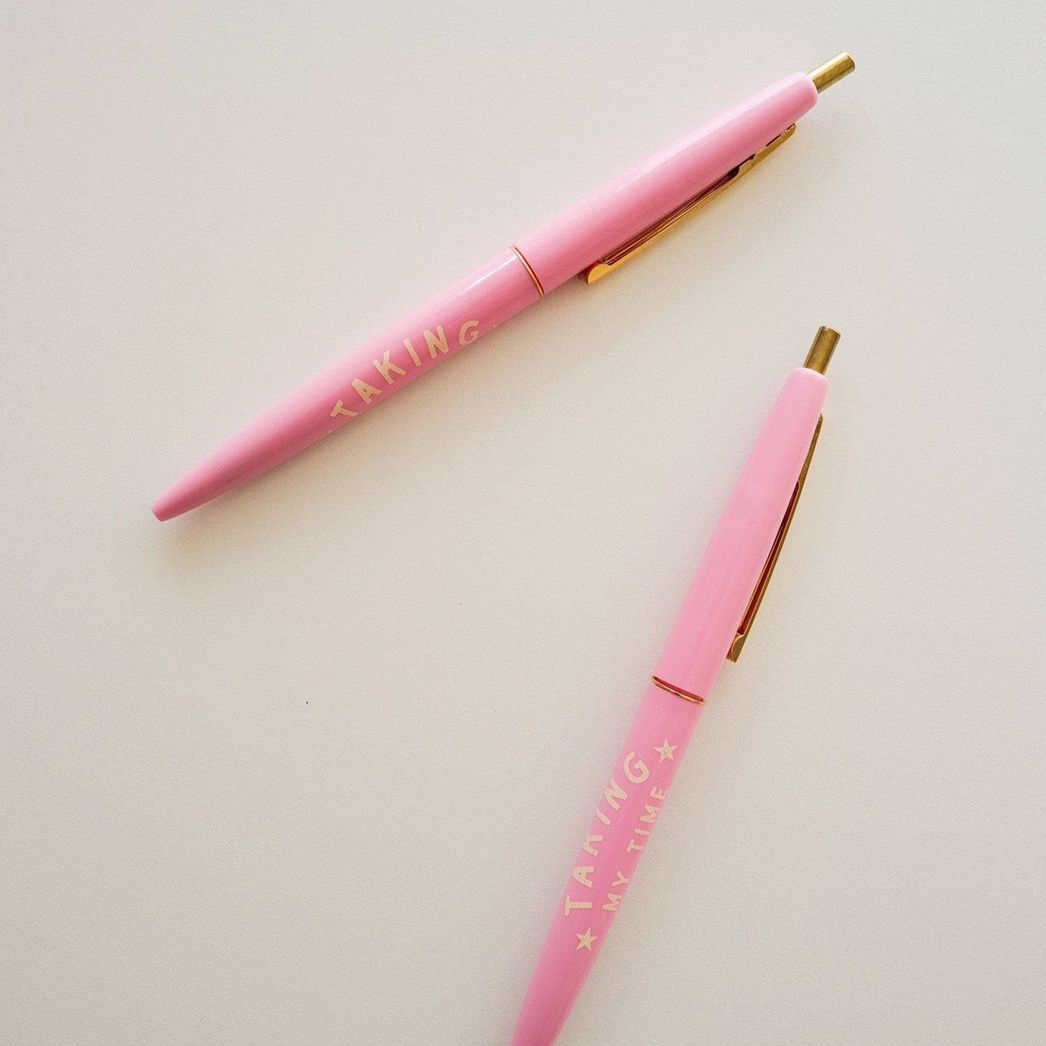 pink bic pen