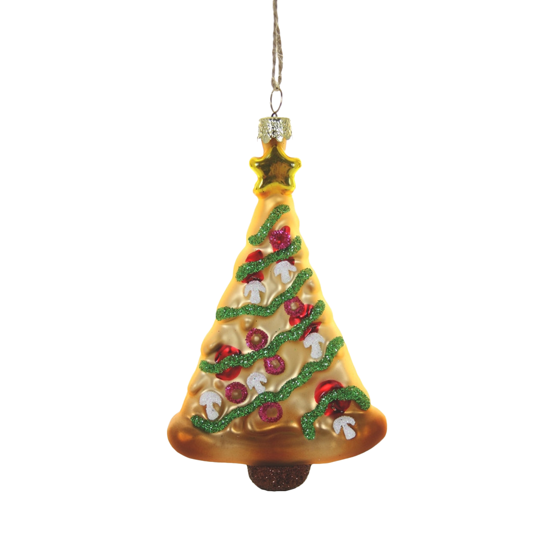 Pizza Tree 玻璃聖誕吊飾 