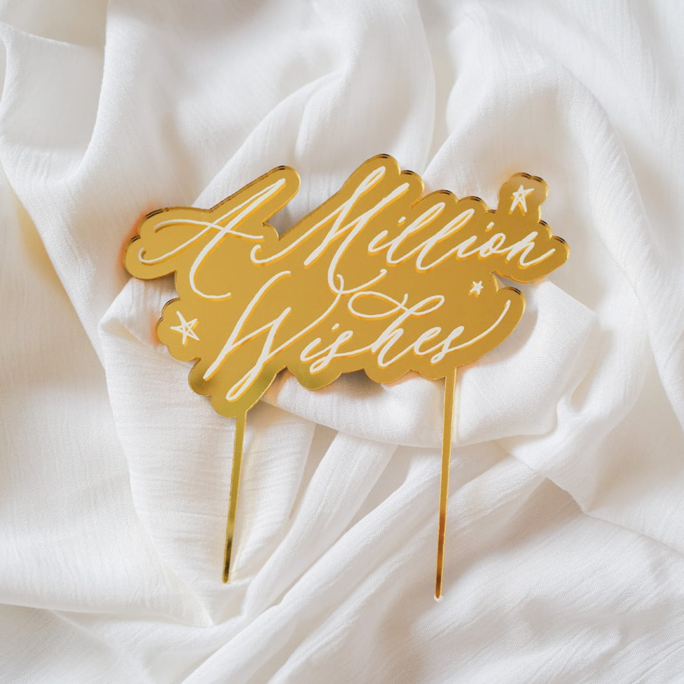 Gold Personalized customised Cake Topper
